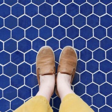 Blue Hexagon Ceramic Mosaic Tiles 001