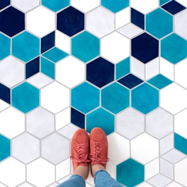 Hexagon and Rhombus Ceramic Mosaic Tiles
