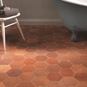 Hexagon 8x8 inch Natural Terracotta Tiles 001 - Image 1