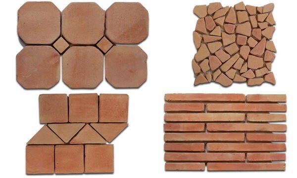 Pak Clay Industry Natural Terracotta Mixed Shape Mosaic Tiles in Pakistan