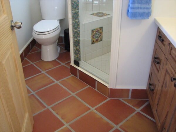 Square 8x8 inch Natural Terracotta Bathroom Floor Tiles Lahore
